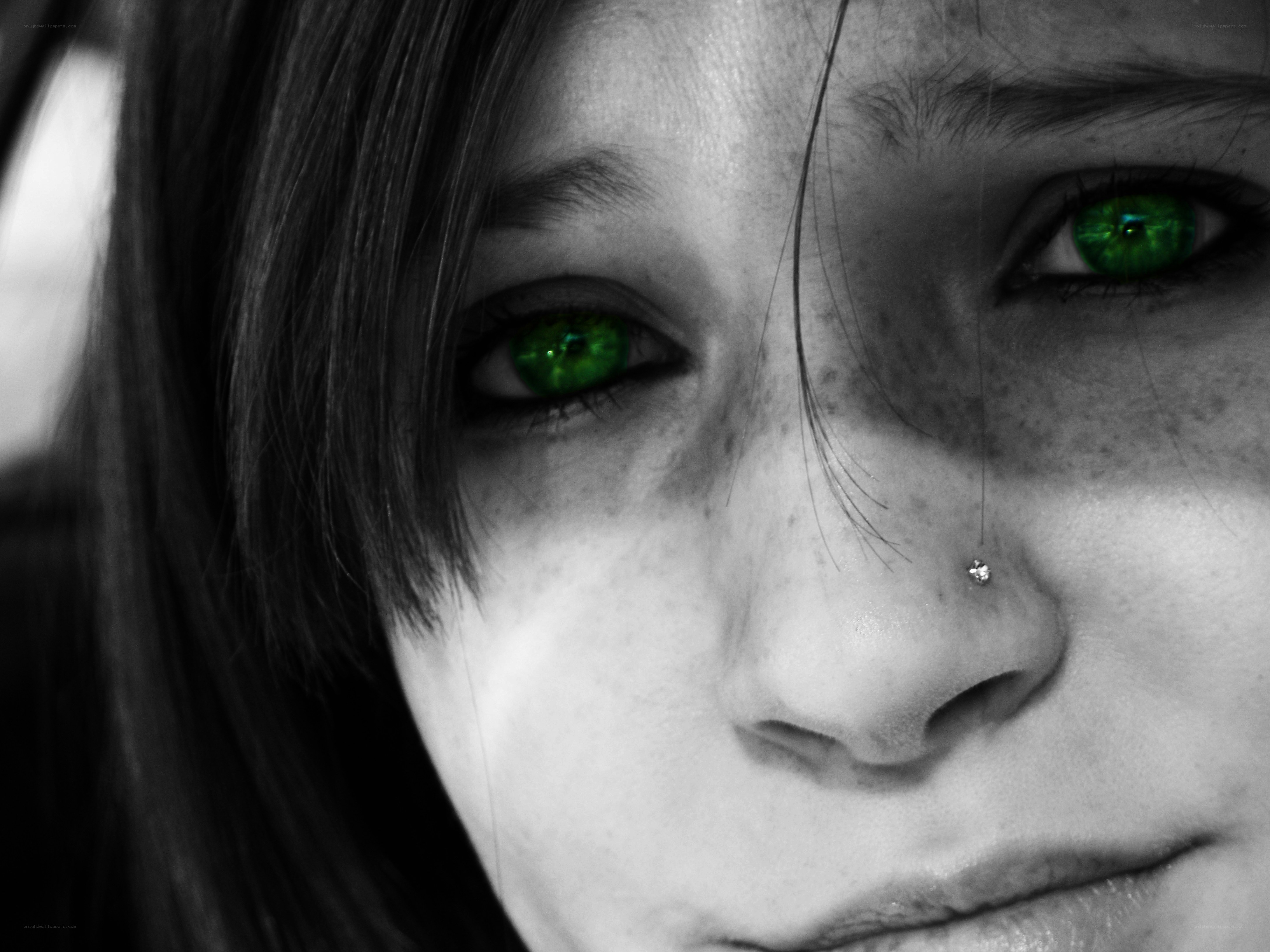 green eyes portrait