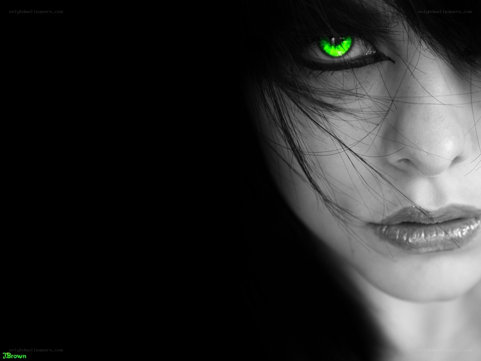 green eyes portrait