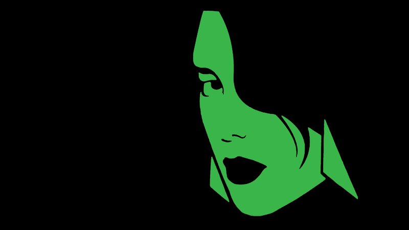 Green Face Silhouette