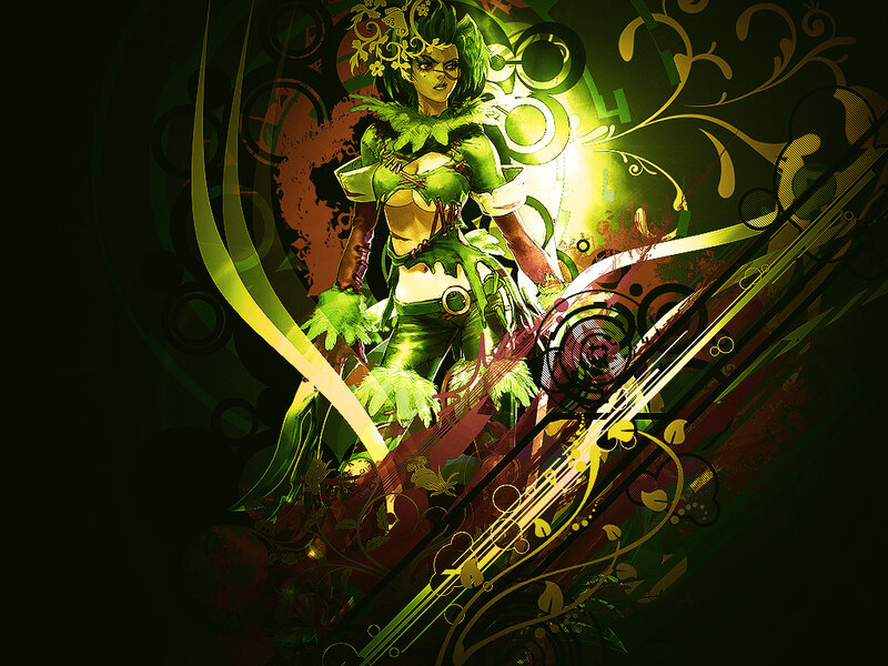 green fantasy warrior character