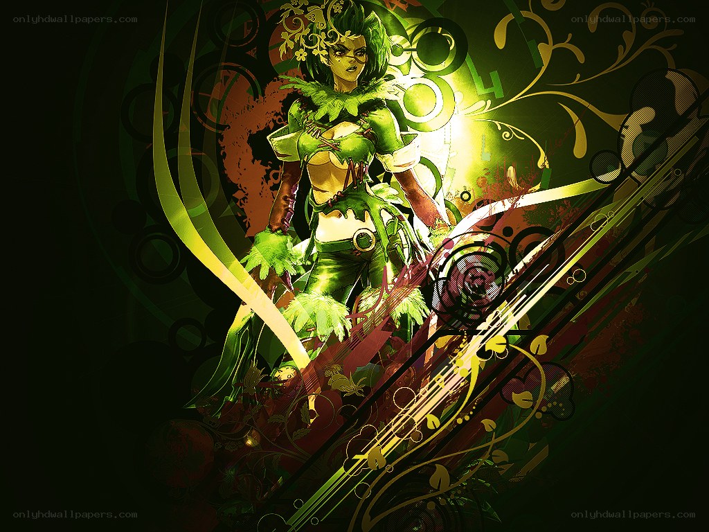 green fantasy warrior character