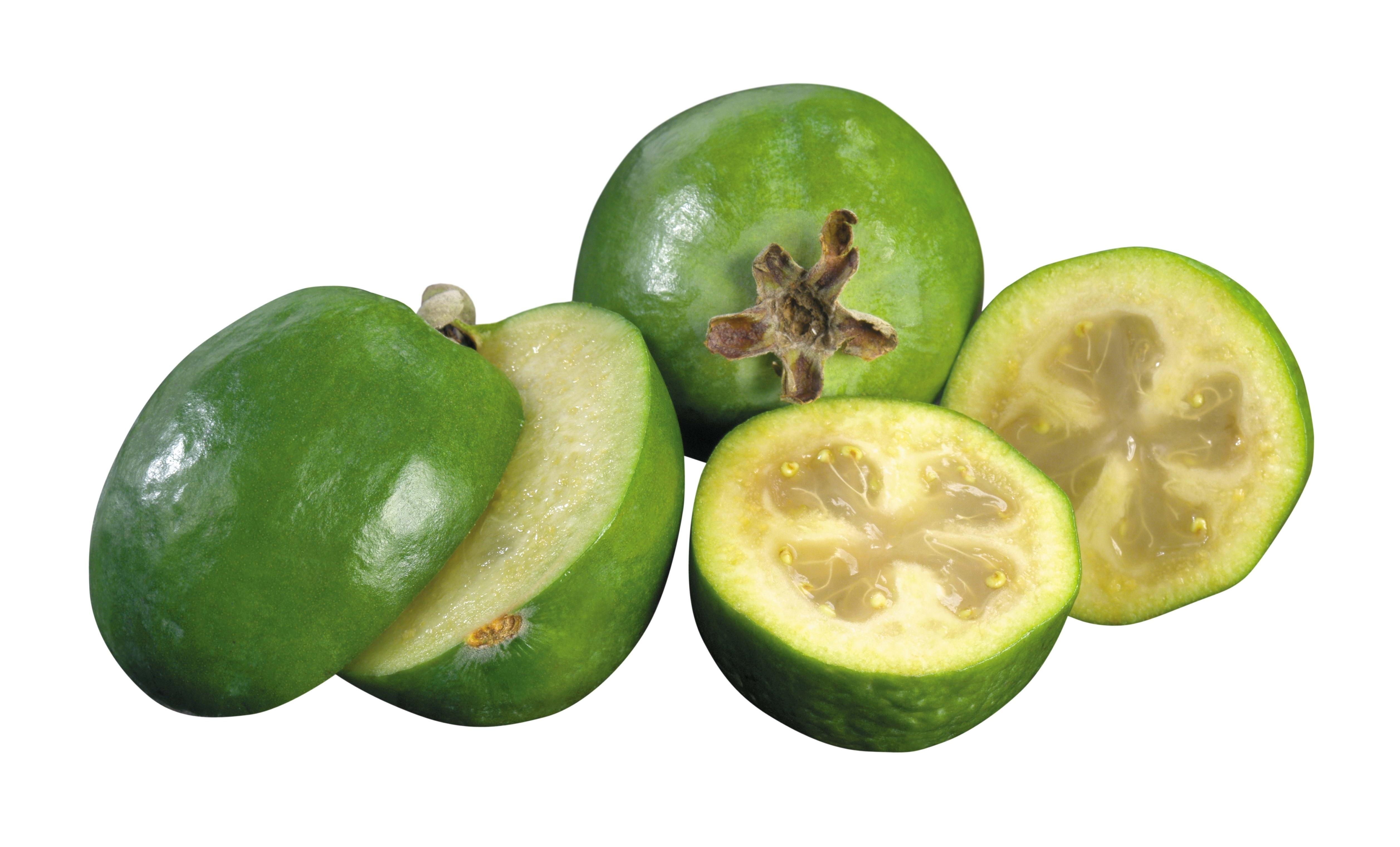 green feijoa fruits