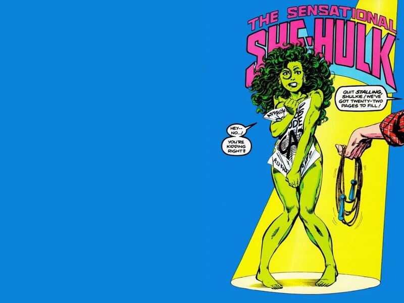 Green Female Superhero — Blue