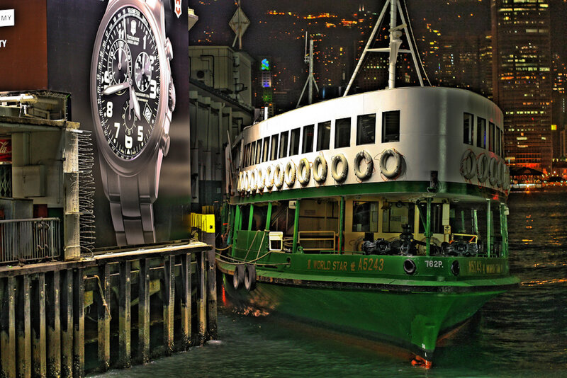 Green Ferry Boat — Dramatic