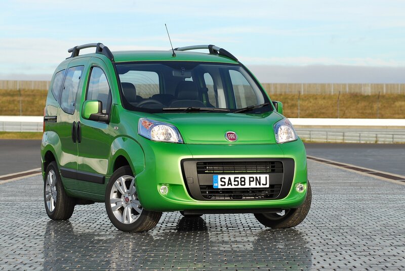 Green Fiat Fiorino van