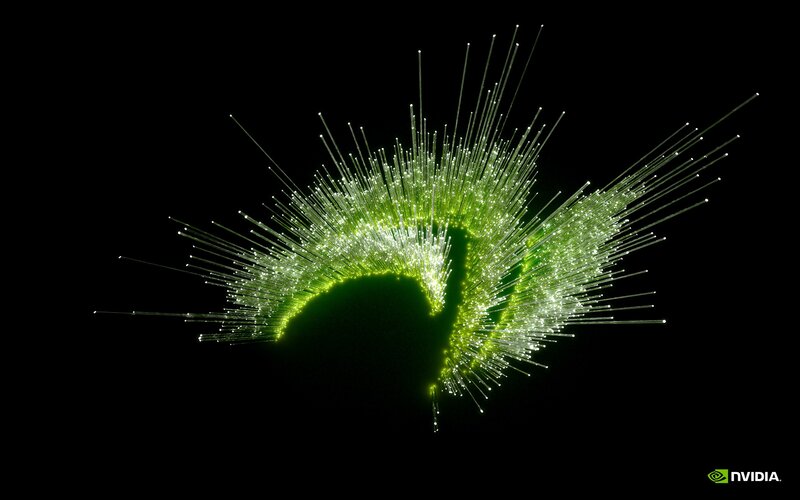 Green Fiber Optic Display — Dramatic