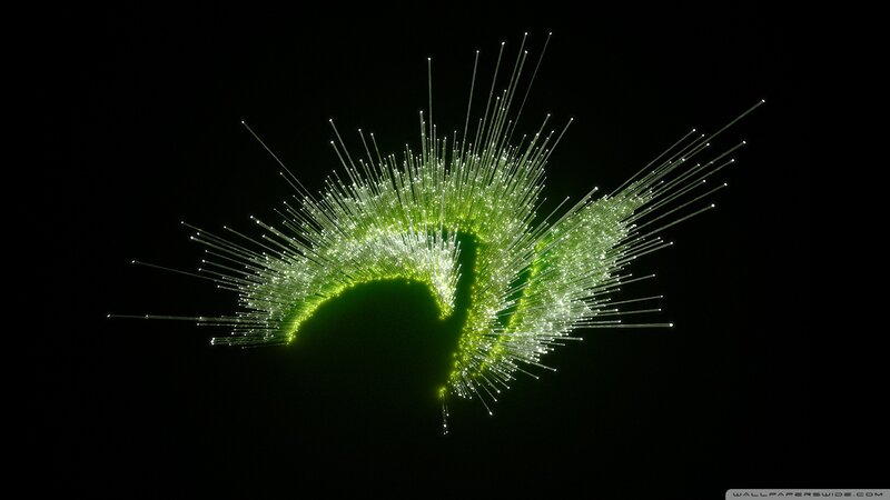 Green Fiber Optic Display