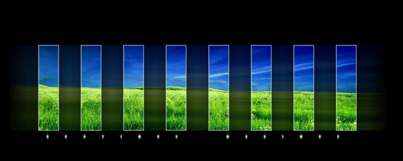 Green field landscape sequence