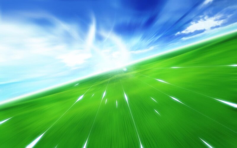 Green Field under Blue Sky — Dynamic, Afternoon