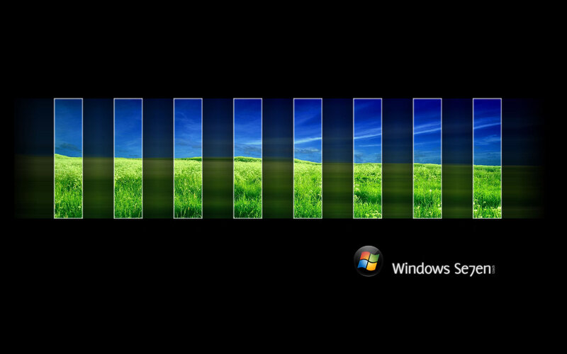 Green Field under Blue Sky — Serene, Afternoon, Digital Art, Grass, Windows Logo