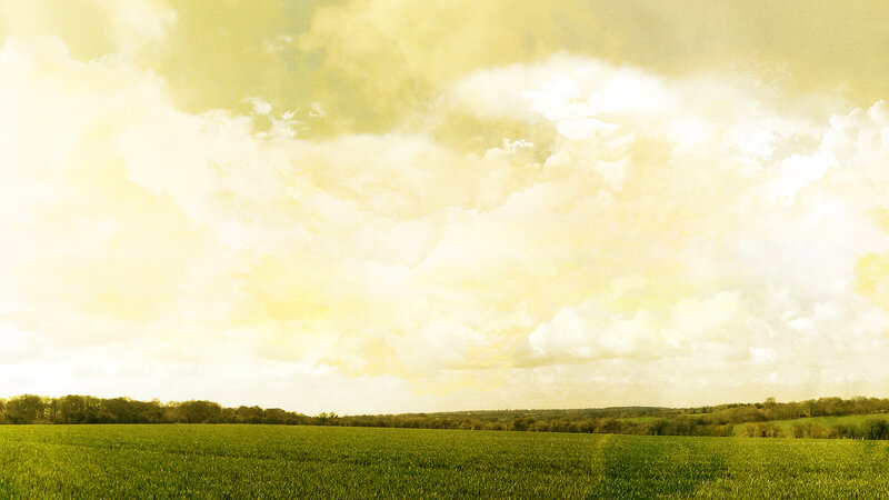 Green Field under Cloudy Sky — Serene, Afternoon, Photograph, Clouds