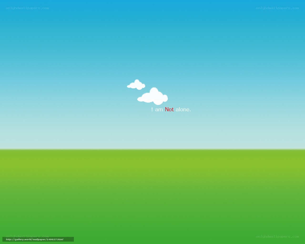 green field with clouds