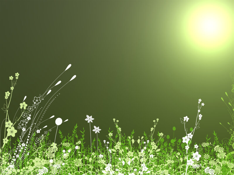 green field with sun illustration