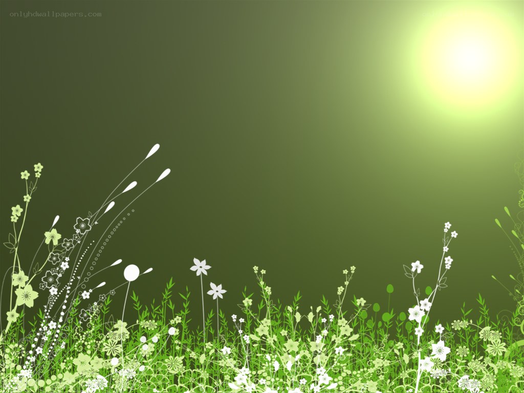 green field with sun illustration