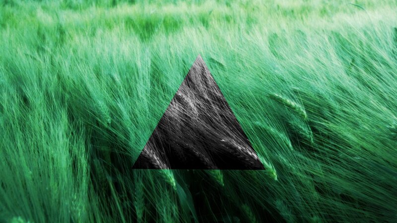 green field with triangle overlay