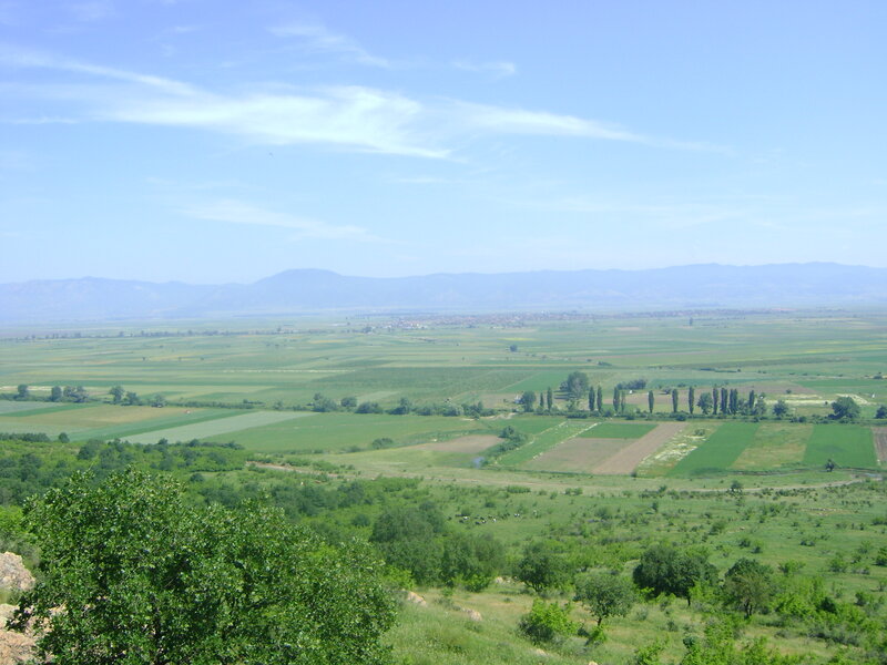 Green Fields and Mountains — Serene, Afternoon, Photograph, Trees