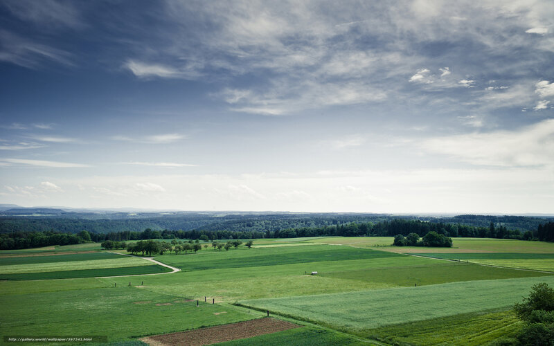 Green Fields and Sky — Serene
