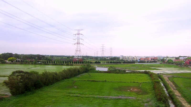 Green Fields with Power Lines