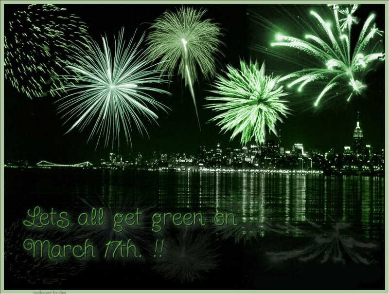 green fireworks celebration