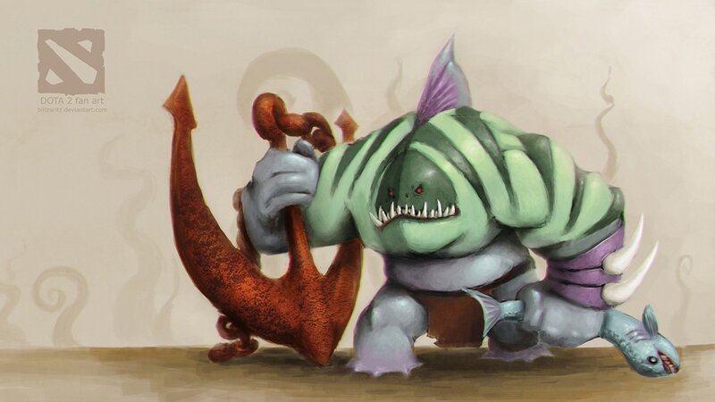 Green Fish-like Creature — Menacing