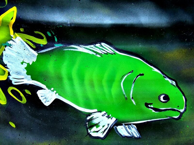 Green Fish Painting