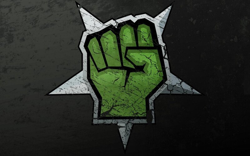 Green Fist Logo — Aggressive, Digital Art