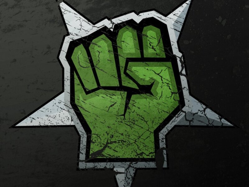 Green Fist Logo — Aggressive