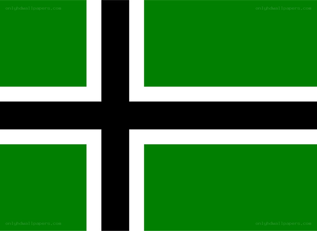 green flag with black cross