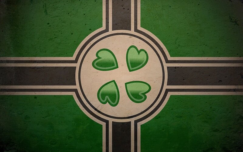 Green Flag with Clover