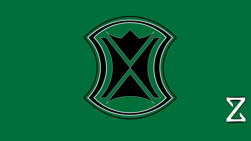 Green Flag with Emblem