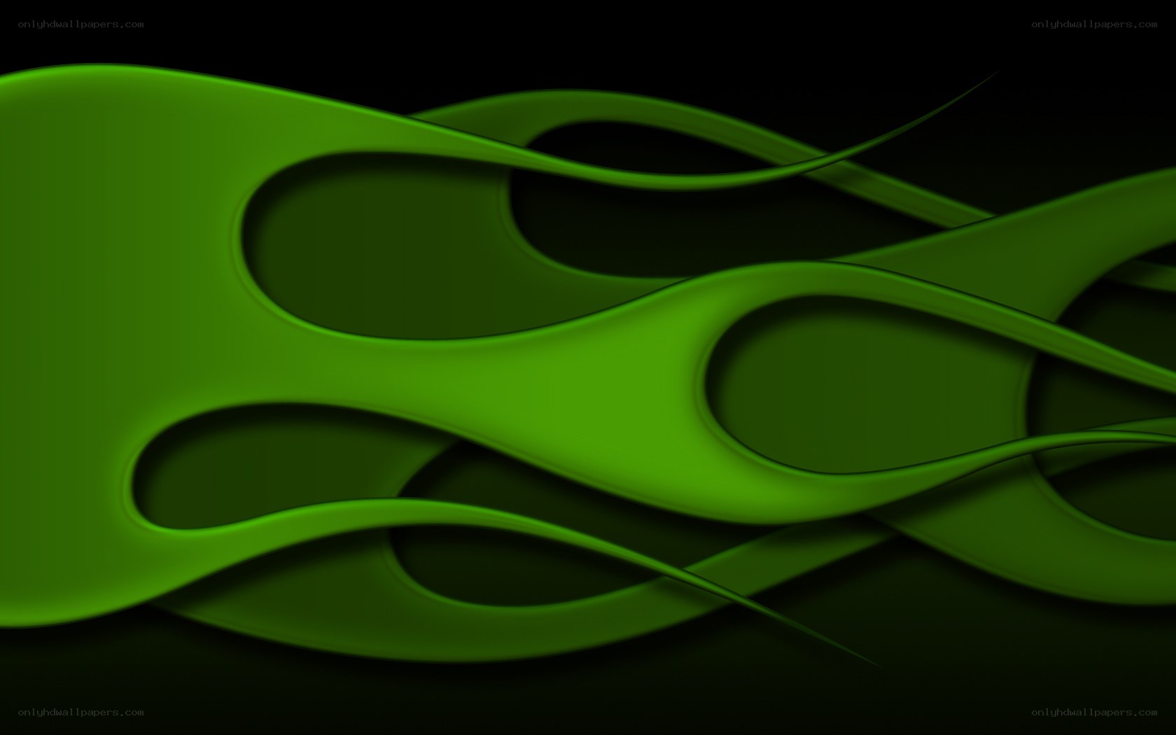 green flame abstract design