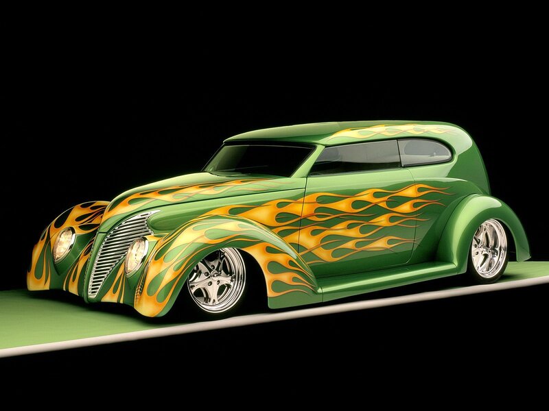 Green Flame Car