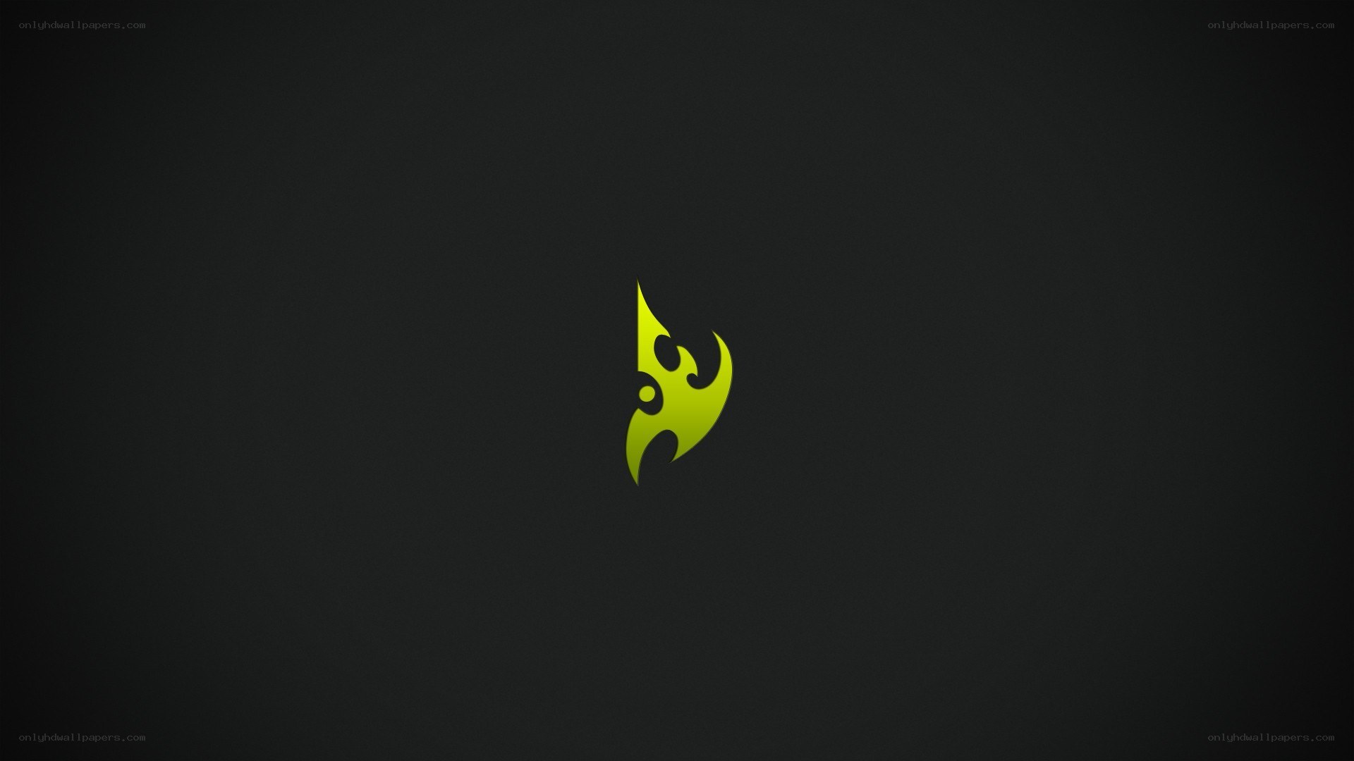 green flame logo on black