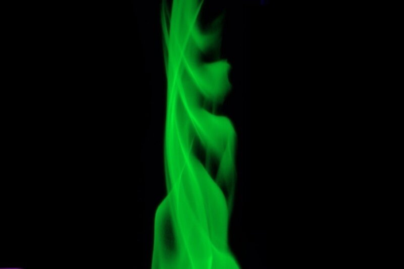 green flame swirl