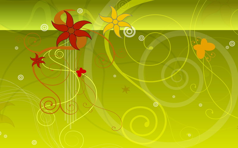 green floral abstract background