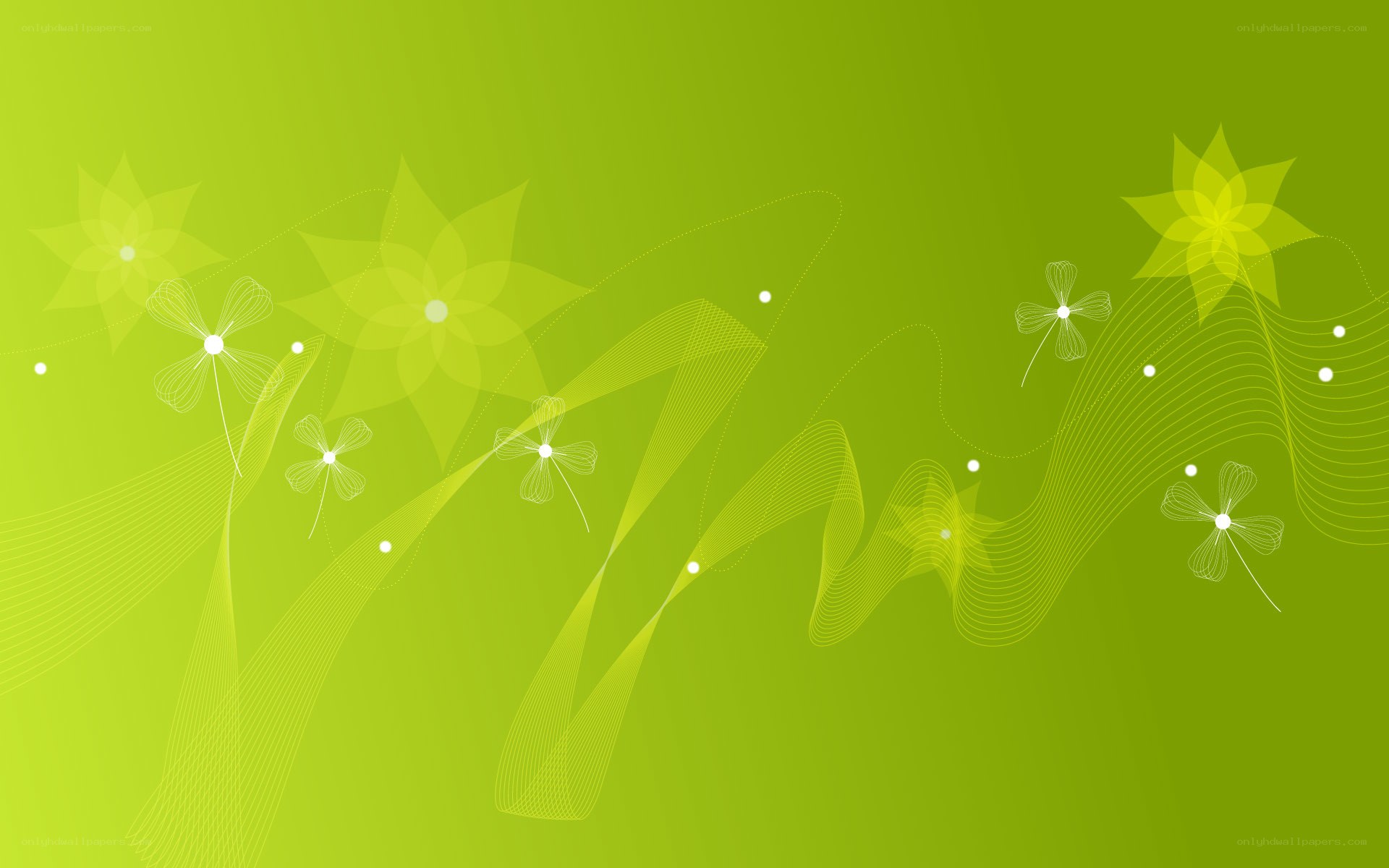 green floral abstract background