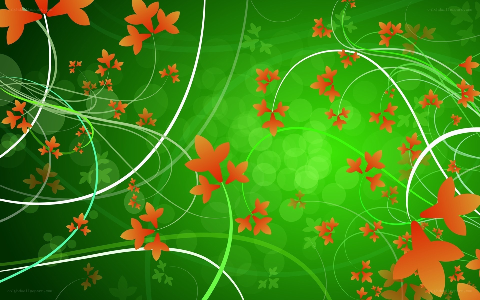 green floral abstract background