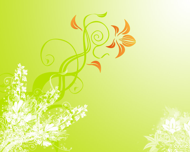 green floral abstract background