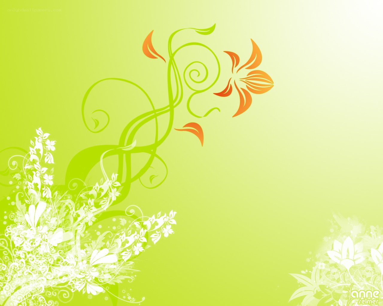 green floral abstract background