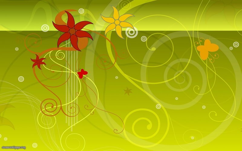 green floral abstract background