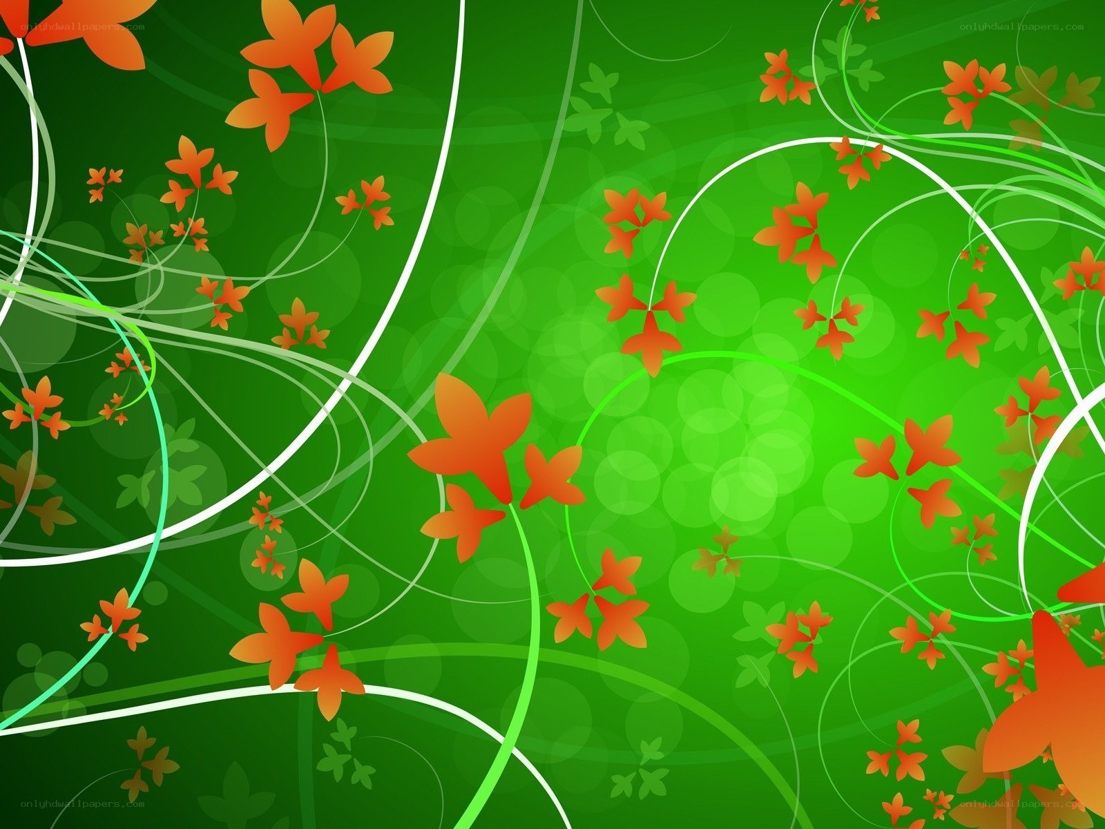 green floral abstract background