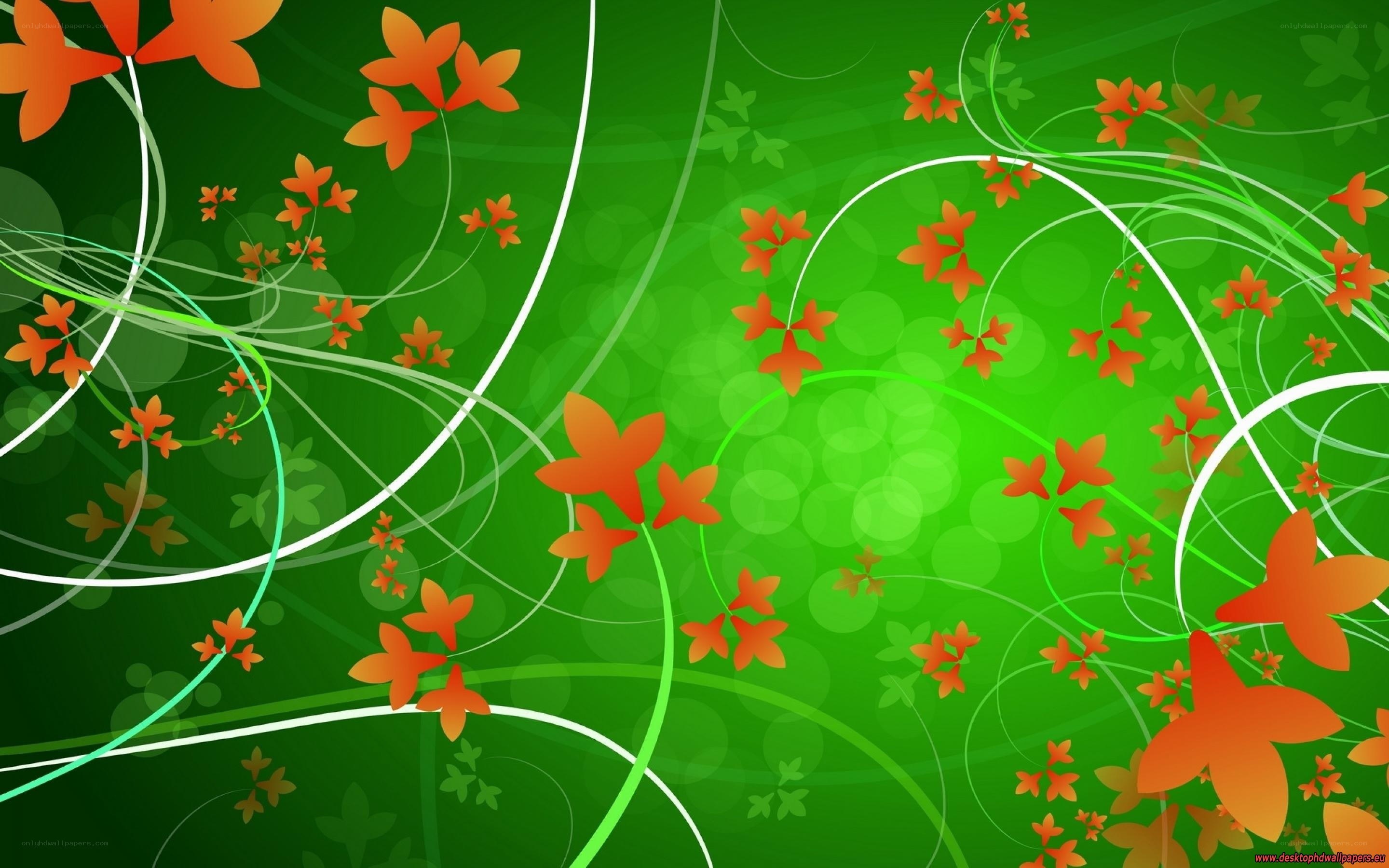 green floral abstract background