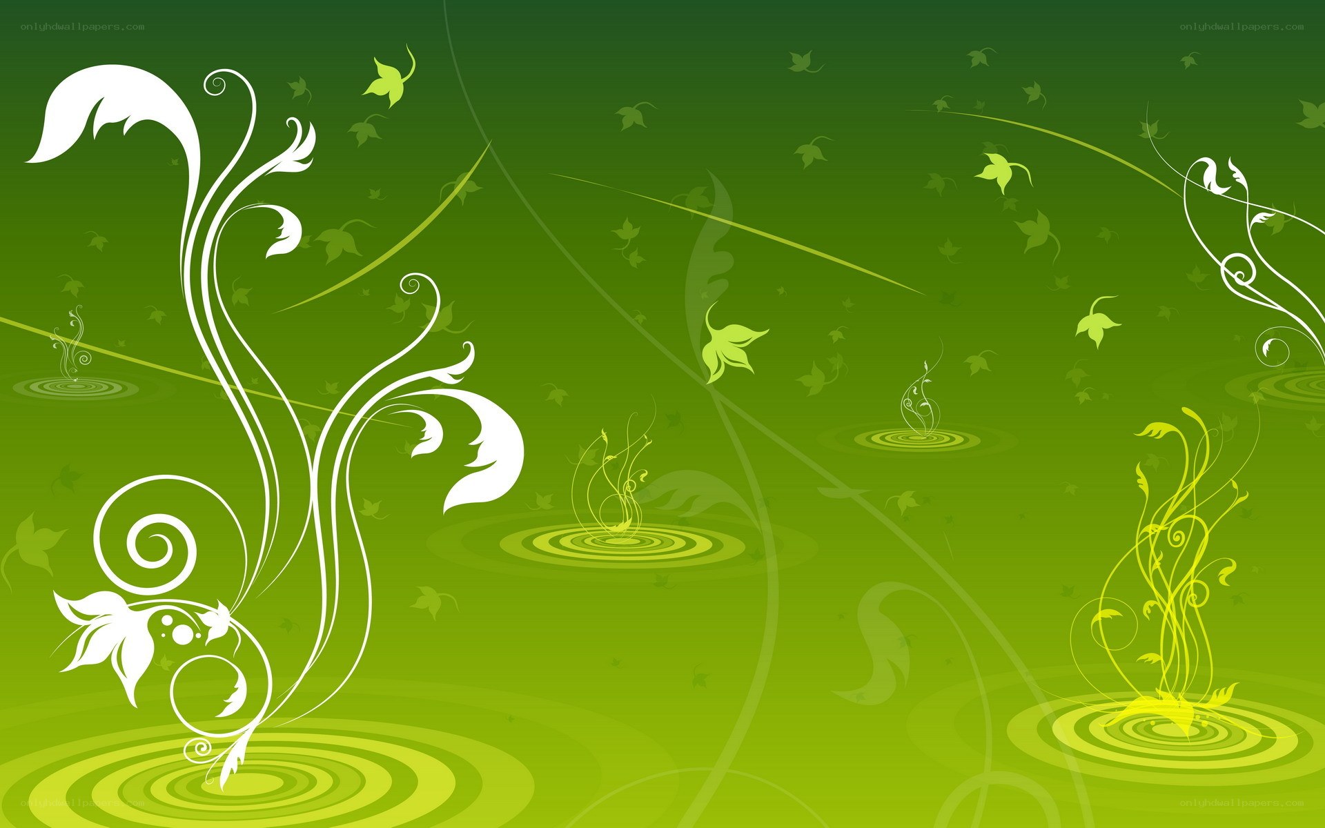 green floral abstract background