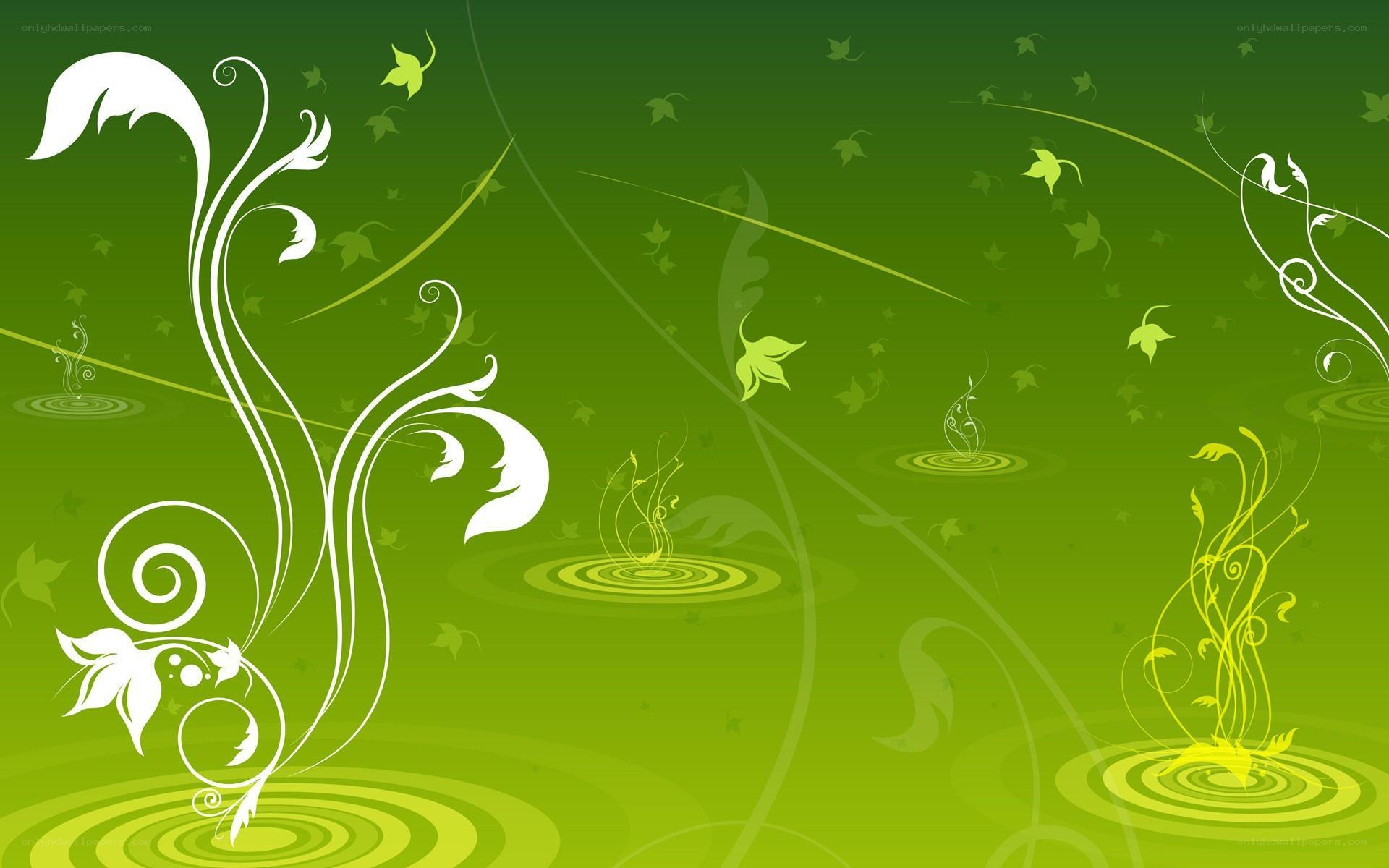 green floral abstract background