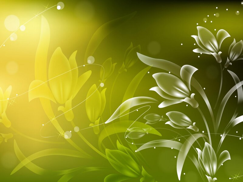 green floral abstract background