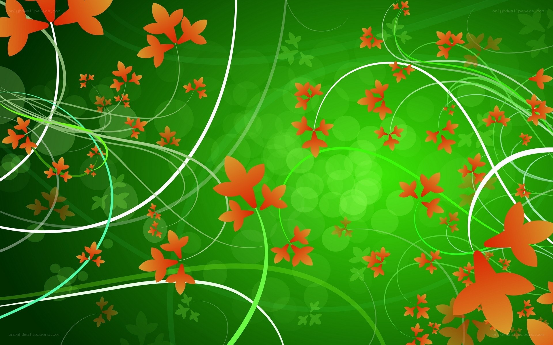 green floral abstract background