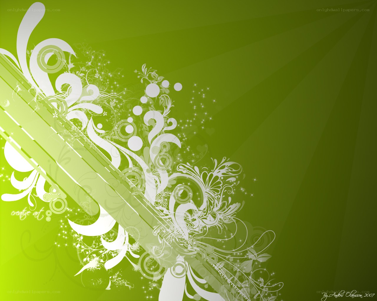 green floral abstract design