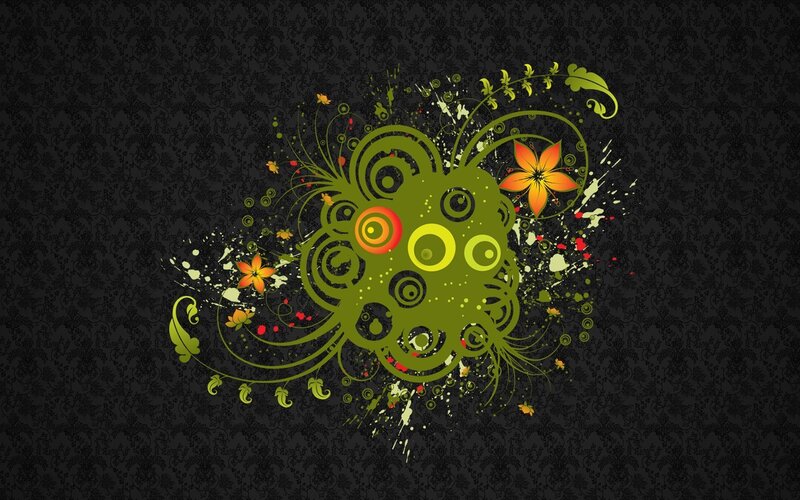 green floral abstract design