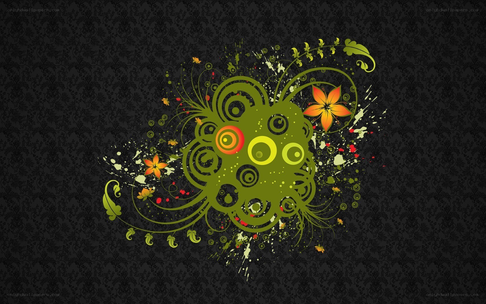 green floral abstract design