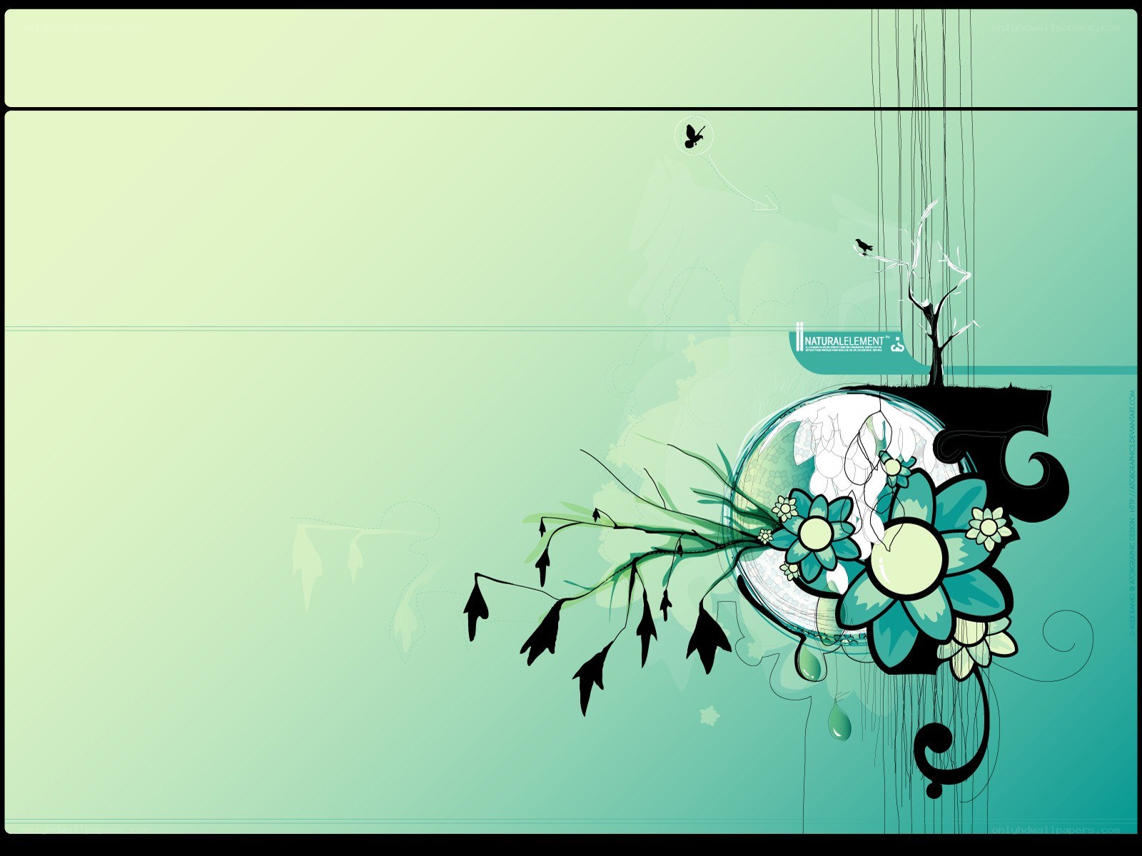green floral abstract design
